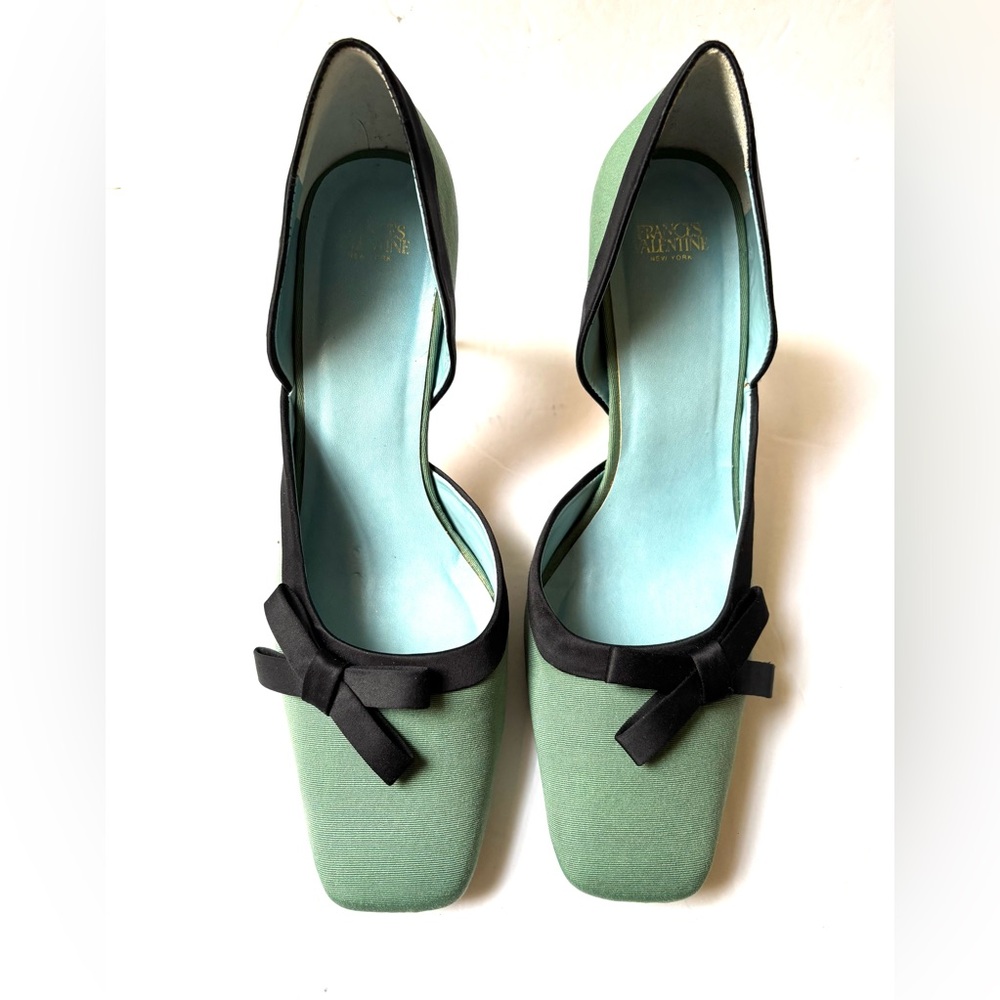 Frances Valentine shoes Sinclair D'Orsay Pump heels in green sz 9B - Picture 7 of 7